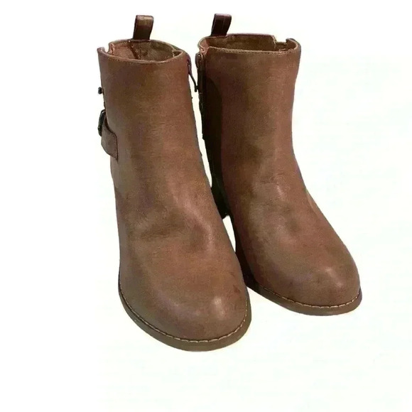 Torrid Size 7 Ankle Boots with Buckles  Brown Faux Leather Gently Used Comfy - Picture 4 of 6